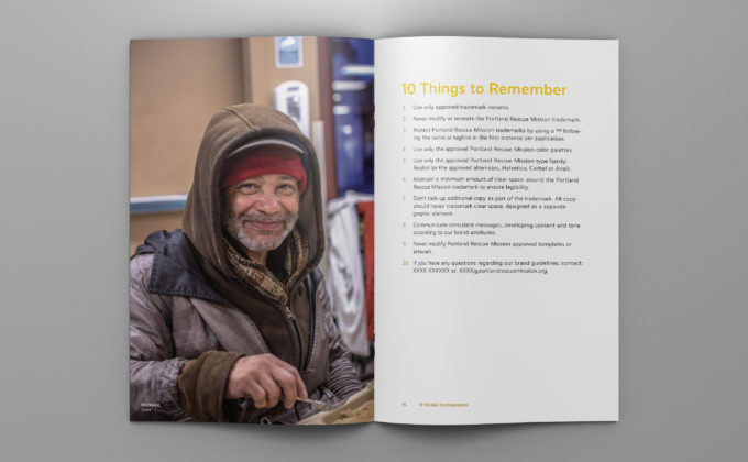 Portland-Rescue-Mission Brand Guidelines; 10 Things