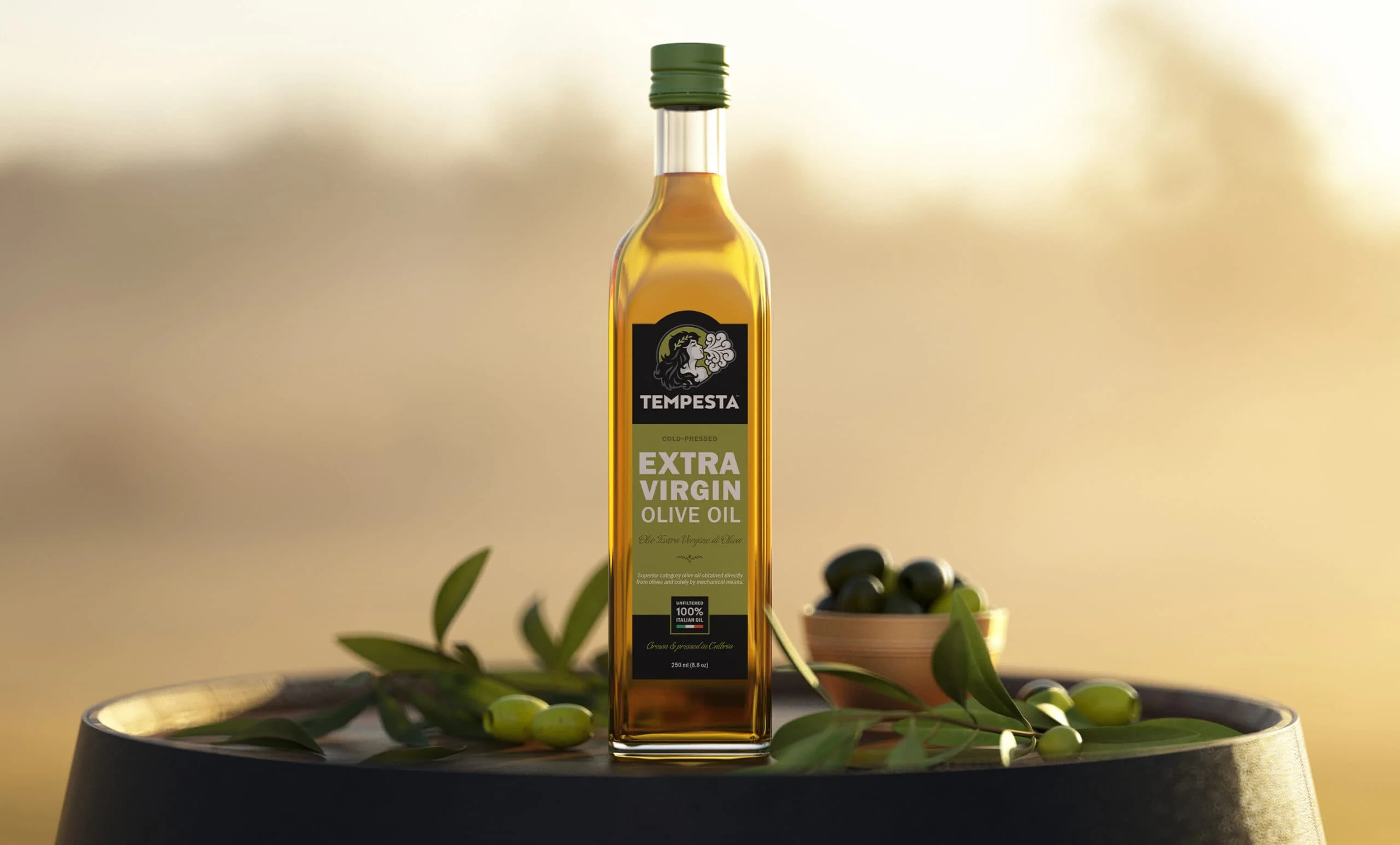 Tempesta Olive Oil Label Design