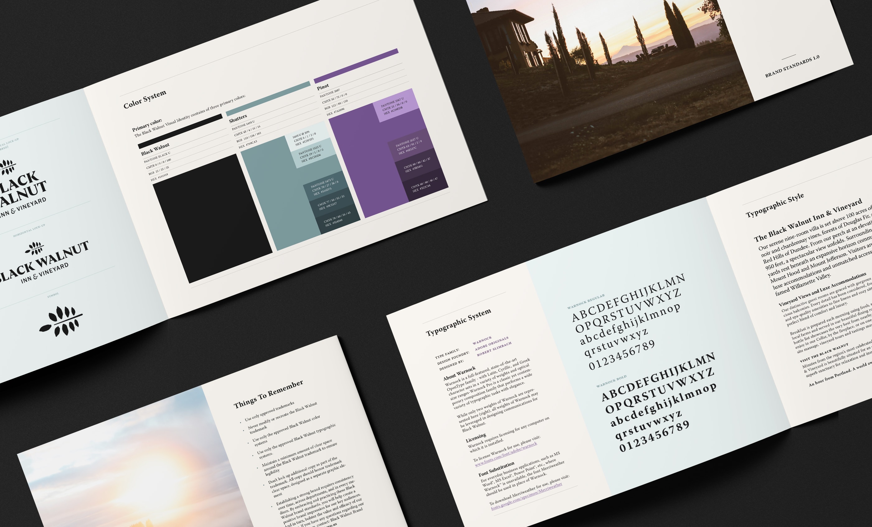 Black Walnut Hospitality Branding, Brand Guidelines