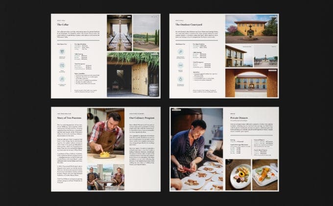 Black Walnut Hospitality Collateral, Event Brochure Design