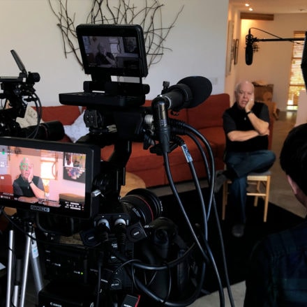Behind the scenes interview shot of Bill's Brother