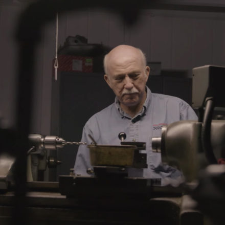 Bill Richardson working in garage