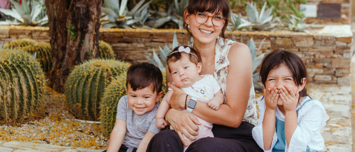 Nonprofit Brand Strategy for Desert Botanical Garden; Chicana mom and three children