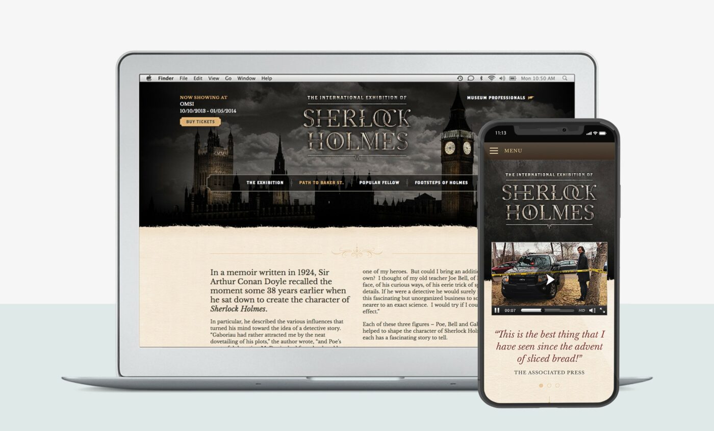 Exhibition Website Home Page