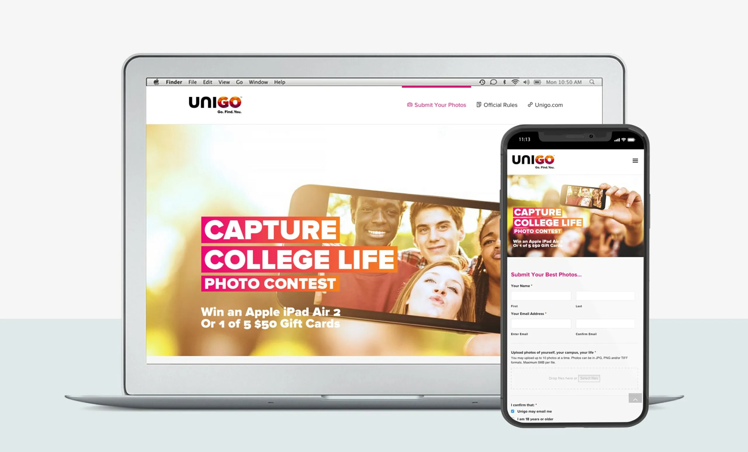 Unigo Campaign Microsite